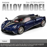 1/18 Pagani lydinio sportinio automobilio modelis, lieto metalo lenktyninio automobilio modelio modeliavimas, garsas ir &scaron;viesa, atitraukiamas vaikų žaislas berniukams, kolekcija, papuo&scaron;alai, dovana
