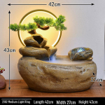 Stalinis alpinariumo vandens fontano ornamentas - Feng Shui ratas, cirkuliuojančio vandens dekoracija biurui ar namams.