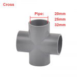 Vidinis skersmuo 20 25 32 mm PVC vamzdžio jungtis Tiesi alkūnė Vandens vamzdžio adapteris Pagrindinis DIY vamzdis 3 4 5 6 būdai I.D 32mm