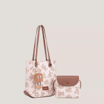 Stilingas pirkinių krep&scaron;ys su animacinio me&scaron;kiuko atspaudu, rankinė per petį, viskas, ko reikia keliautojui, kibirėlis