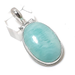 Amazonite Gemstone Handmade 925 Sterling Silver Jewelry Pendant 1.89 i1r23