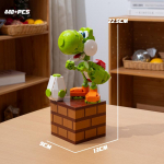 Super Mario Bros kaladėlės Yoshi Luigi Žvaigždė Surinkimas Klaustukas MOC 3D modelis Mario Mini kaladėlių žaislas Kalėdų dovanai No Box