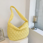 Žiemos pūkų siuvinėjimo siūlai ant peties krep&scaron;ys Madingas pamink&scaron;tintas koldūnas, didelės talpos skersinis krep&scaron;ys 38x9x34cm