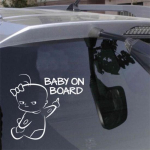 Automobilio lipduko lapas mielas animacinis kūdikis ant laivo automobilio lango lipduko lipduko dekoro įspėjamasis ženklas