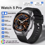 2025 Naujas laikrodis GT5 Max I&scaron;manusis laikrodis HD AMOLED ekranas NFC GPS seklys Bluetooth skambutis Sveikata Vandeniui atsparus i&scaron;manusis laikrodis Vyrams Moterims Huawei Black Silicone