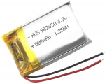 Įkraunama LiPo baterija 902030 3.7V 500mAh | Suderinama su telefonais, GPS, MP3, MP4, LED &scaron;viestuvais | Integruota PCM apsauga pilka