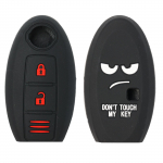 3 mygtukų nuotolinio valdymo silikoninis raktų dėklas-dangtelis Nissan Qashqai Micra Juke F15 juoda
