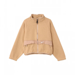 Nike Fleece Pamu&scaron;alo Striukė Su Apykakle ir Logotipo Spaudiniu Moteri&scaron;ka Striukė Kukurūzų Geltonumo DO7761-200 XL
