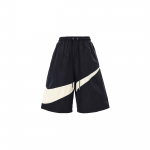 Nike Swoosh didelių logotipų spausdinimo tiesios kojos &scaron;ortai vyrams juodi FB7870-010 M