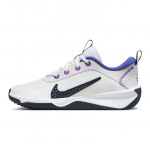 Nike Omni Multi-Court GS Balti Tamsiai Obsidianiniai Vaikų Sportbačiai &Scaron;viesiai Ultramarininiai Fuksijos-Svajonės DM9027-104 35.5