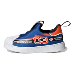 Adidas Originals Superstar 360 Batai Tinklelio Žemi Skate Batai Vaikams Mėlyni Oranžiniai Balti HQ4074 28