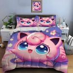 Pokemon Jigglypuff Spausdinimo Patalynės Komplektas Antklodės Užvalkalas 1 Antklodės Užvalkalas 2 Pagalvių Užvalkalai Suaugusiųjų ir Vaikų Patalynės Komplektas Prabangi Gimtadienio Dovana EU Twin 135X200cm