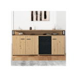 Indauja - MUVOE - 150x35x75,9 cm - 3 stalčiai - 3 durys - Ruda