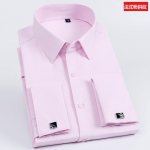 Vyri&scaron;ki mar&scaron;kiniai su prancūzi&scaron;komis rankogalių sąsagomis, slim fit, su kontrastingos spalvos apykakle, Windsor apykakle, dryžuoti, formalūs, ilgomis rankovėmis M
