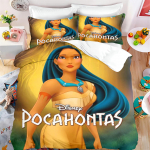 Pocahontas Pasakų Princesė Mielas Spausdintas Patalynės Komplektas, Anime Animacinis Patalynės Užvalkalas, Poliesteris, Draugi&scaron;kas Odai, Kvėpuojantis 173x218cm