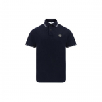 Stone Island kompaso ženklelio logotipas Polo mar&scaron;kinėliai Tamsiai mėlyni Vyri&scaron;ki vir&scaron;utiniai drabužiai 80152SC18-A0020 S
