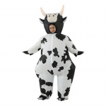 Helovino &scaron;ventės karvės pripučiamas kostiumas-maskotas - Kūrybi&scaron;kas Cosplay & Nuotraukų rekvizitas One Size