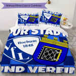 VfL Bochum 1848 ra&scaron;to patalynės komplektas, antklodės užvalkalas, pagalvės užvalkalas, namų dekoracija, gimtadienio dovana (1 * antklodės užvalkalas + 2 * pagalvės užvalkalai be &scaron;erdies)99 135x200cm