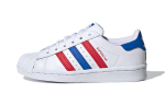 Adidas Originals SUPERSTAR Žemi Batai Riedlentėms Balti Mėlyni Raudoni Vaikams 3-7 Metų Amžiaus FW5850 28