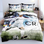 CR7 Vaikų Futbolo Antklodės Užvalkalų Rinkinys Futbolo Žvaigždės 2/3 vnt. Lovos Patalynės Rinkinys Miegamojo Dekoras Karalienė Karalius Geriausios Dovanos 135x200cm