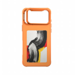 4 colių HD NFC E-ink ekrano telefono dėklas su stovu Magnetiniai i&scaron;maniojo telefono apsauginiai dangteliai, skirti iPhone 17 Pro Max 17 Pro 17 For iPhone 17 oranžinė