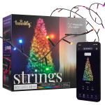 Twinkly Stringai 600 LED RGB Juodas Laidas/Ki&scaron;tukas F (ES tipas)