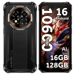 OUKITEL G6 Atsparus i&scaron;manusis telefonas Android 16, 16GB+128GB/1TB, 10600mAh, 6.52 Ekranas, 64MP Kamera, 4G Dvi SIM kortelės/IP68/IP69K/GPS/OTG/Pir&scaron;to antspaudo skaitytuvas juoda