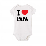 &bdquo;I Love Mama and Papa Print&ldquo; naujagimio &scaron;liaužtinuko kombinezonas 9M