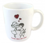 Les Tr&eacute;sors De Lily [P0345] - Mug c&eacute;ramique 'Love' (Forever dans mon coeur) balta