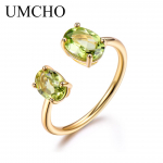 UMCHO 10,7 ct natūralaus ametisto granato žiedas peridotas