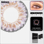 AMARA LENSES 1 pora 3TONE mink&scaron;tų spalvų kontaktiniai lę&scaron;iai natūraliai atrodantys kontaktiniai lę&scaron;iai akių kosmetiniams lę&scaron;iams