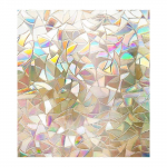 3D Nelipni langų plėvelė Dekoratyvinė Privatumas Statinė Prilimpa prie langų Lipdukai Stiklo plėvelė 45*200CM balta