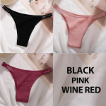 FINETOO 3Vnt./komplektas Medvilninės kelnaitės kelnaitės Moteri&scaron;kos apatinės kelnaitės Moteri&scaron;kos Sexy Knickers Moteri&scaron;kos strypai Apatiniai Vienspalviai Intymus apatinis trikotažas M