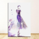 &Scaron;iaurės &scaron;alių plakatai ir spaudiniai Namų dekoras Sienų tapyba Berėmio akvarelė Violetinė balerina drobė Tapyba Merginos kambarys Art Cuadros 21X30cm No Frame