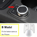 3pcs/set For Mercedes Benz A B Class CLA GLA W176 W246 C117 W117 X156 Car Multimedia Multimedia function Button Cover Style A gray
