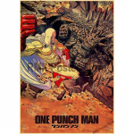 &bdquo;One Punch Man&ldquo; plakatai Estetinis namų dekoras HD spausdinimo paveikslėliai Svetainė Baras Kavinė Sienų menas Tapyba Kraftpopierius Anime plakatas 30x21cm