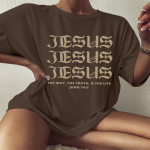 Jėzus Jėzus Jėzus Negabaritinis mar&scaron;kinėliai Christian faith Laisvi mar&scaron;kinėliai Moteri&scaron;ka laisvalaikio medvilnė Esteti&scaron;ka vasaros stiliaus vir&scaron;ūnėlė S juoda