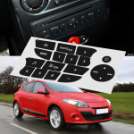 Mygtuko lipdukas Automobilis Renault Clio 2009-2011 Radio Patvarus Naujas Prakti&scaron;kas