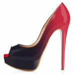 Kryžminiai drabužiai Unisex Vyri&scaron;ki Hot Drag Queen Madingi Seksualūs auk&scaron;takulniai &bdquo;Peep Toe Stilettos&ldquo; platformos pompos Gradiento spalvų lakinės odos auk&scaron;takulniai batai 43