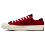 Beyond Retro x Converse Chuck 70 Low Spalvų Blokas - Aksominiai Unisex Sportbačiai Raudoni Juodi Egreto A03267C 37.5