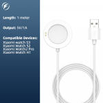 Fonken USB Smart Watch įkroviklis, skirtas Xiaomi Watch S2/S3 įkrovimo doko laidas, skirtas Mi Watch 2 Pro/H1 priedams balta