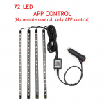 LED automobilio kojinio ap&scaron;vietimo aplinkos lempa su USB belaidžiu nuotoliniu muzikos valdymu keliais režimais Automobilių interjero dekoratyvinės lempos 【72】（plug as the picture）APP