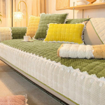 Modernus dygsniuotas aksominis neslystantis sofos užvalkalas pliu&scaron;inis odinis sofos užvalkalas vienspalvis mink&scaron;tas kombinuotas fotelio sofos pagalvėlė Cushion cover30x50cm dangaus mėlyna spalva