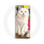 Coque pour Samsung Galaxy A10 turc de Van Chat Blanc aux yeux bleu et jaune