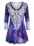 Didelio dydžio 3D Galaxy Tribal Print mar&scaron;kinėliai L mėlyna