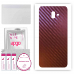 apgo skin sticker film foil vinyl for the BACK compatible with Samsung Galaxy J6 Plus, scratch-resistant, easy to install - Carbon Chameleon CAKA5