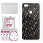 apgo Protective Skin Sticker for the back compatible with vivo X20, Wrap Film, Foil, Vinyl - Pattern Carbon Black Pixel