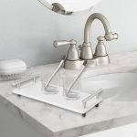 Bathroom Sink Organizer under Countertop Fast Drying Rack Counter Tray