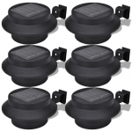 Saulės lempos - DIOCHE - 6 vnt. - Juoda - LED - Sodui - 12 x 6,35 cm juoda
