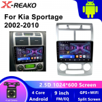 &bdquo;Android 13&ldquo; automobilinis radijas, skirtas KIA Sportage 2 2002&ndash;2010 m. daugialypės terpės navigacijos grotuvas &bdquo;CarPlay&ldquo; blokas Nėra DVD QLED WIFI DSP 9 colių 4 core 2GB+64GB carplay